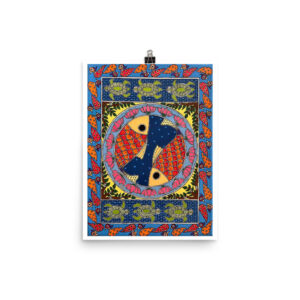 Pisces Madhubani Print
